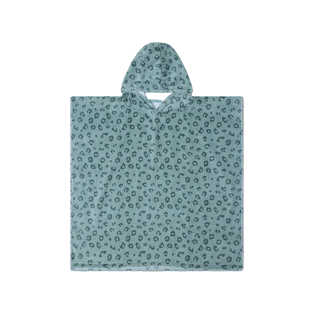 Swim Essentials Badstof Poncho Groen Panterprint