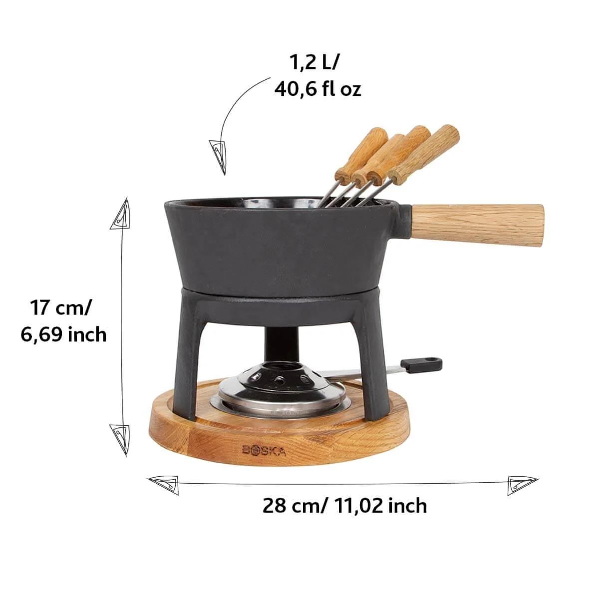 Boska Fondueset Pro 'Medium' - 1,2L - Afbeelding 7