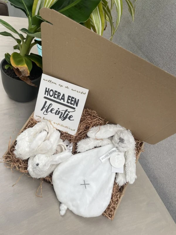Happy Horse Cadeauset Wit Slofjes + Knuffeldoekje - Afbeelding 3