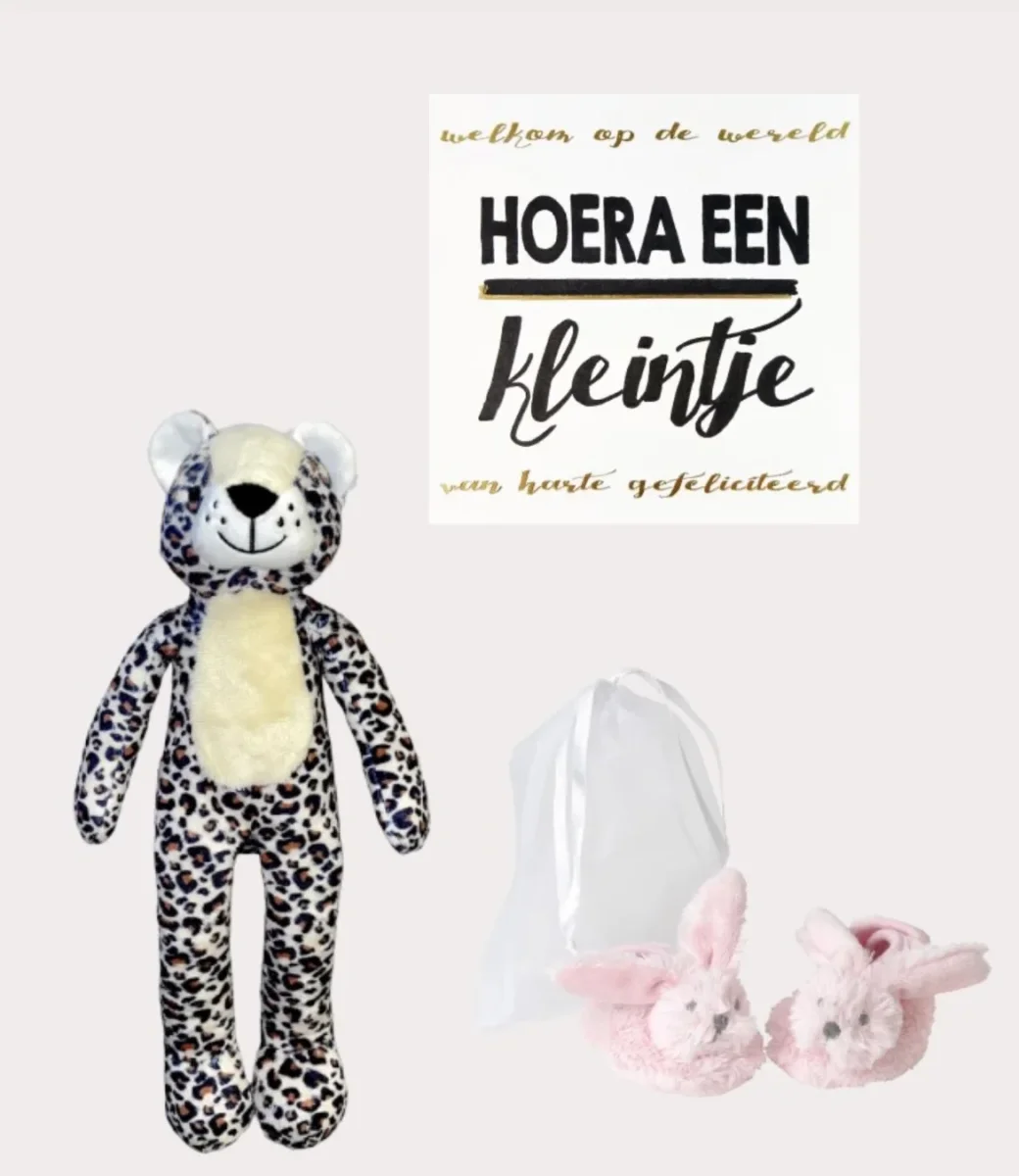 Happy Horse x By Lout Cadeauset Roze Slofjes + Knuffel - Afbeelding 2