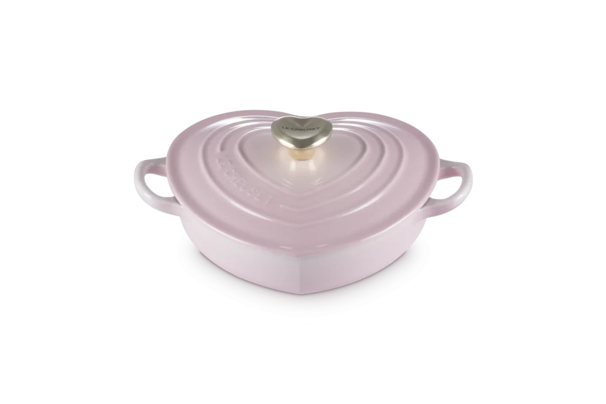 Le Creuset Campagnard Hart Ø20cm / 1L 'Shell Pink' - Afbeelding 3