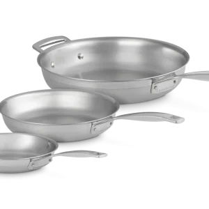 Le Creuset Koekenpannenset 20/24/28cm 'Classic 3-ply RVS'