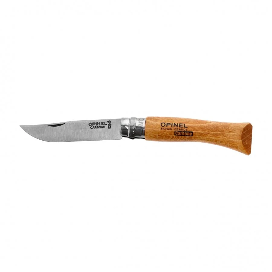 Opinel N°07 Carbon zakmes klassiek EDC met Virobloc - Afbeelding 2